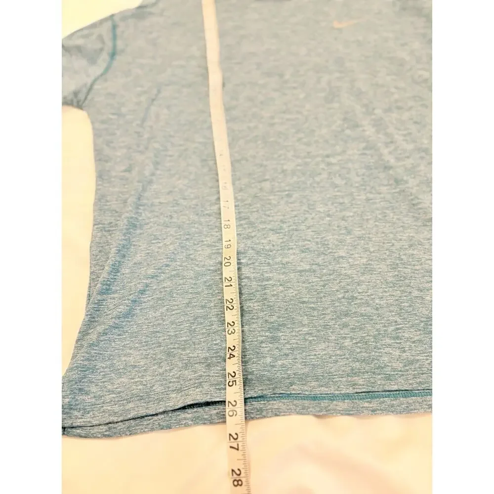 Nike Dry For Women’s Long Sleeve Teal Blue Shirt Size L Thumb Slit On Sleeves